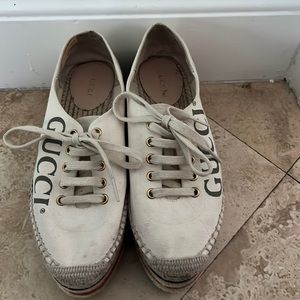 Authentic Gucci platform Espadrilles